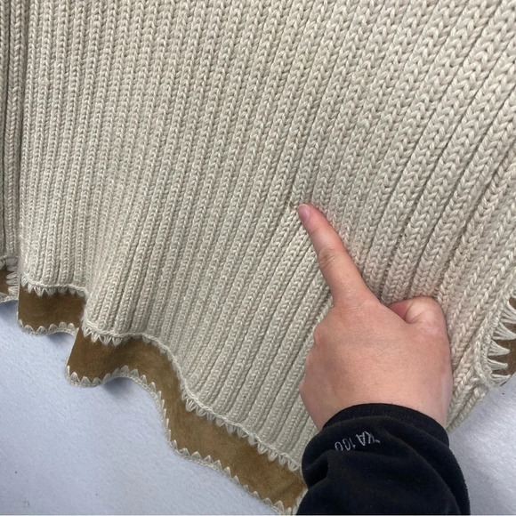 Haute Hippie 100% Superfine Alpaca Knit Sweater Coat Duster Granny Square XS - Picture 7 of 12